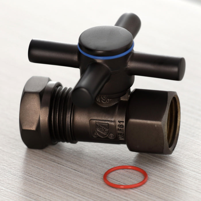 Concord CC44155DX 1/2-Inch FIP x 1/2-Inch or 7/16-Inch Slip Joint Quarter-Turn Straight Shut-Off Valve, Oil Rubbed Bronze