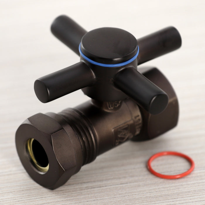 Concord CC44155DX 1/2-Inch FIP x 1/2-Inch or 7/16-Inch Slip Joint Quarter-Turn Straight Shut-Off Valve, Oil Rubbed Bronze