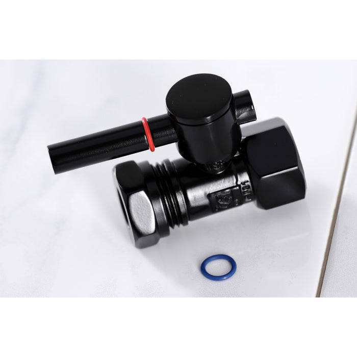 Kingston Sona CC44450DL - Concord 5/8-Inch O.D. Comp x 1/2-Inch O.D. Comp Quarter-Turn Straight Shut-Off Valve, Matte Black