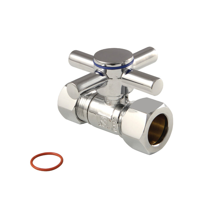 Kingston Sona CC44451DX - Concord 5/8-Inch O.D. Comp x 1/2-Inch O.D. Comp Quarter-Turn Straight Shut-Off Valve, Polished Chrome
