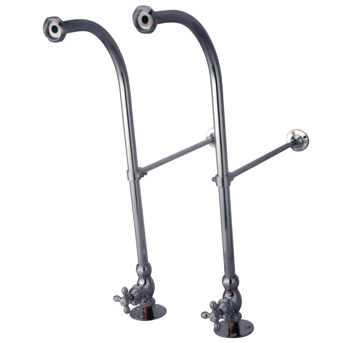 Vintage CC451MX Rigid Freestand Supplies with Stops and Cross Handles, Polished Chrome