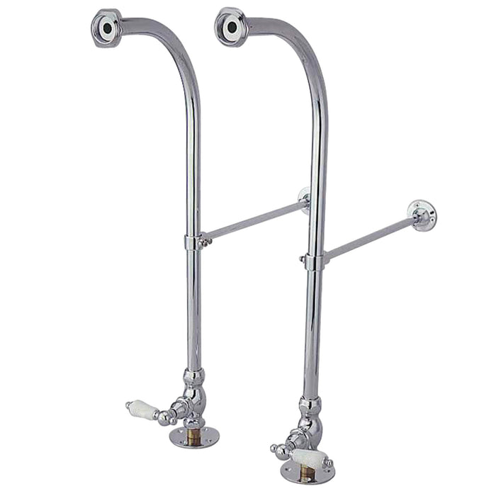 Vintage CC451PL Rigid Freestand Supplies with Stops and Lever Handles, Polished Chrome