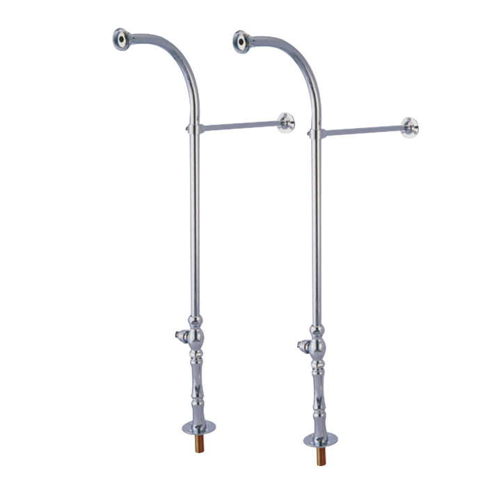 Vintage CC451*30 Rigid 30-Inch Freestanding Supply Line with Stops and 7-Inch Extension Kit without Handle, Polished Chrome
