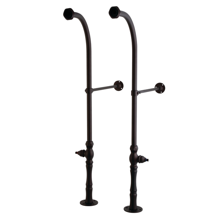 Kingston Vintage CC455*30 Rigid 30-Inch Freestanding Supply Line with Stops and 7-Inch Extension Kit without Handle, Oil Rubbed Bronze