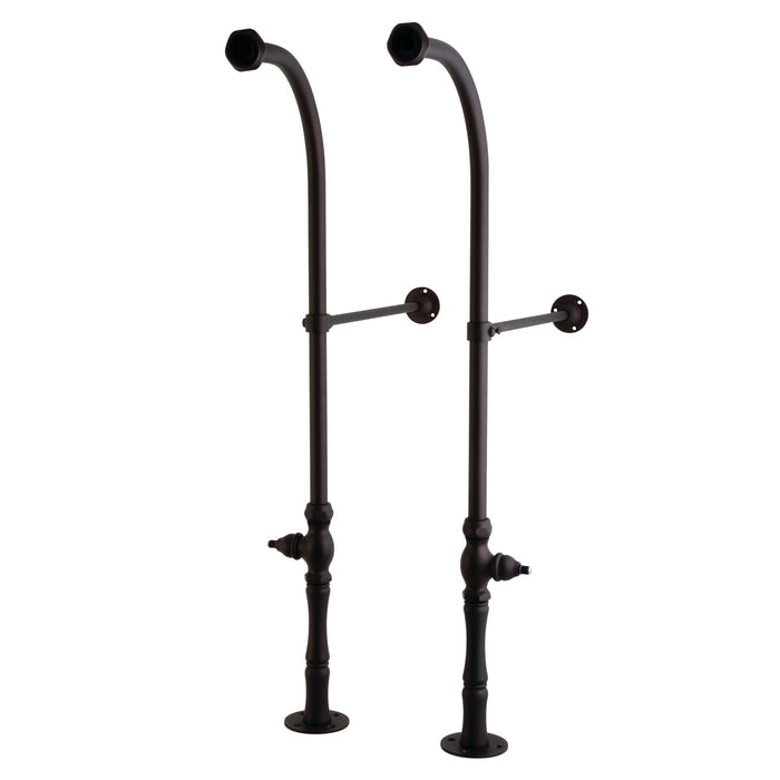 Vintage CC455*30 Rigid 30-Inch Freestanding Supply Line with Stops and 7-Inch Extension Kit without Handle, Oil Rubbed Bronze