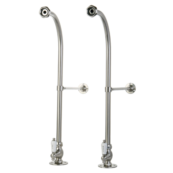Vintage CC458HCL Rigid Freestand Supplies with Stops and Lever Handles, Brushed Nickel