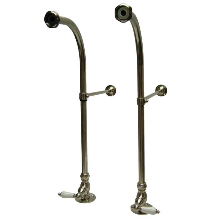 Vintage CC458PL Rigid Freestand Supplies with Stops and Lever Handles, Brushed Nickel