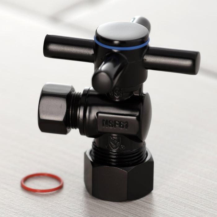 Kingston Sona CC53300DX - Concord 5/8-Inch O.D. Comp x 3/8-Inch O.D. Comp Quarter-Turn Angle Shut-Off Valve, Matte Black