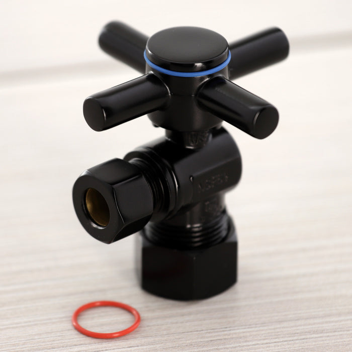 Kingston Sona CC53300DX - Concord 5/8-Inch O.D. Comp x 3/8-Inch O.D. Comp Quarter-Turn Angle Shut-Off Valve, Matte Black