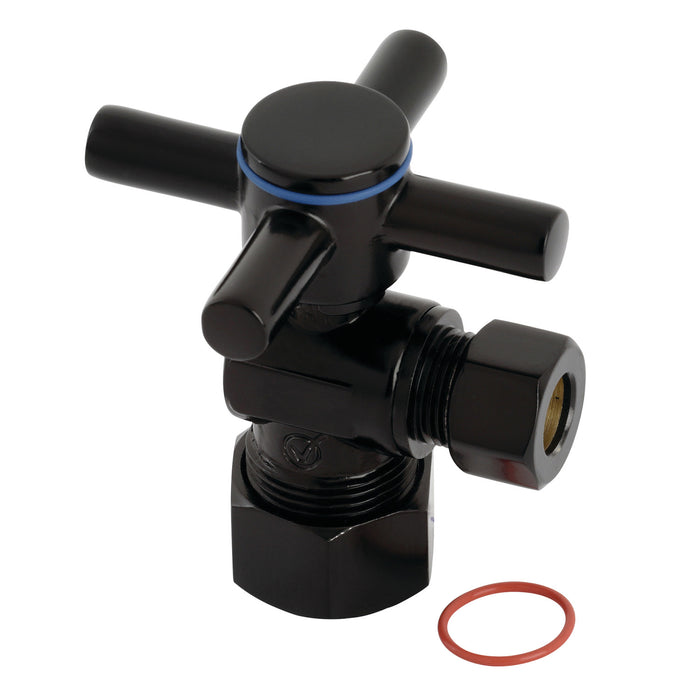 Kingston Sona CC53300DX - Concord 5/8-Inch O.D. Comp x 3/8-Inch O.D. Comp Quarter-Turn Angle Shut-Off Valve, Matte Black