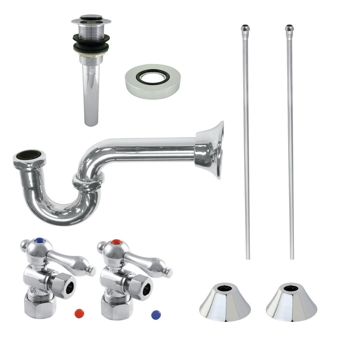 Trimscape CC53301VKB30 Traditional Plumbing Sink Trim Kit with P-Trap and Drain, Polished Chrome