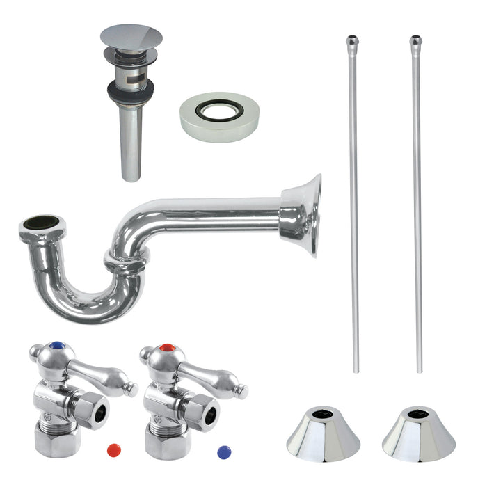 Trimscape CC53301VOKB30 Traditional Plumbing Sink Trim Kit with P-Trap and Overflow Drain, Polished Chrome