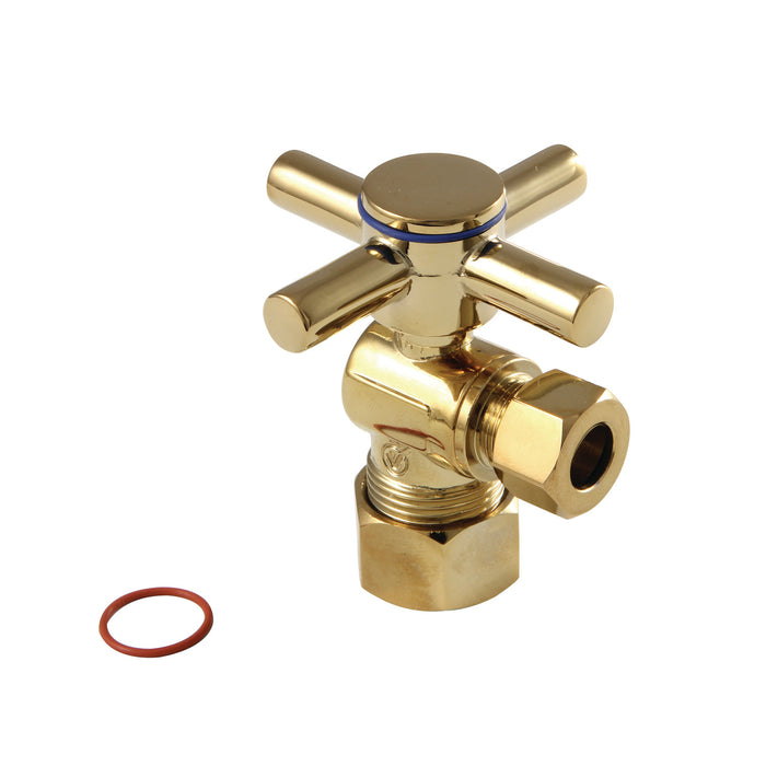 Kingston Sona CC53302DX - Concord 5/8-Inch O.D. Comp x 3/8-Inch O.D. Comp Quarter-Turn Angle Shut-Off Valve, Polished Brass