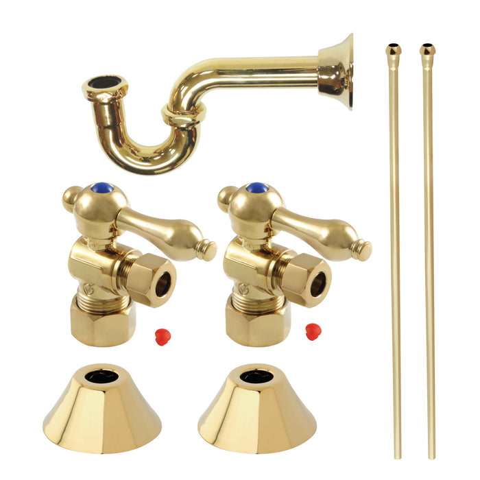 Trimscape CC53302LKB30 Traditional Plumbing Sink Trim Kit with P-Trap, Polished Brass