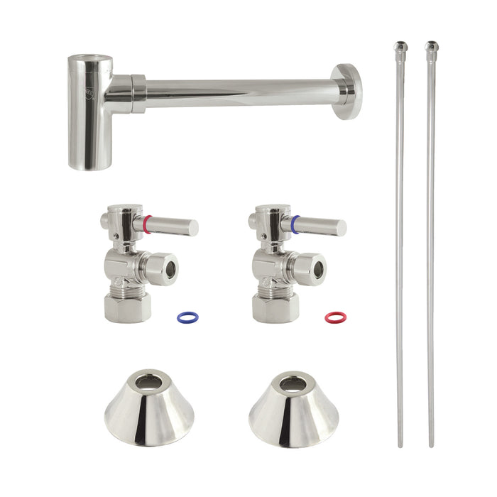 Trimscape CC53306DLLKB30 Contemporary Plumbing Sink Trim Kit with Bottle Trap, Polished Nickel
