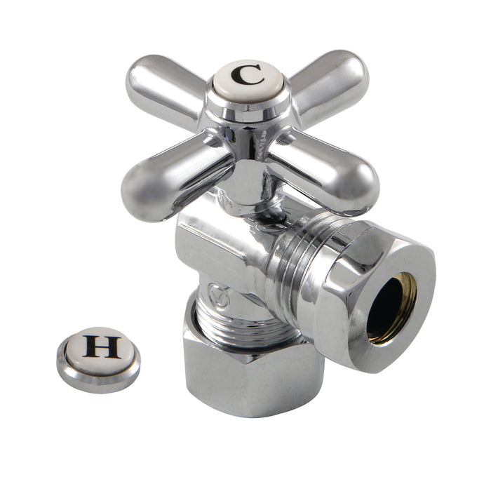 Vintage CC54301X 5/8-Inch OD Comp x 1/2 or 7/16-Inch Slip Joint Quarter-Turn Angle Stop Valve, Polished Chrome