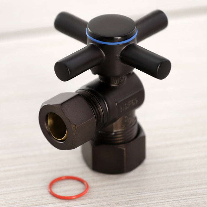 Kingston Sona CC54405DX - Concord 5/8-Inch O.D. Comp x 1/2-Inch O.D. Comp Quarter-Turn Angle Shut-Off Valve, Oil Rubbed Bronze