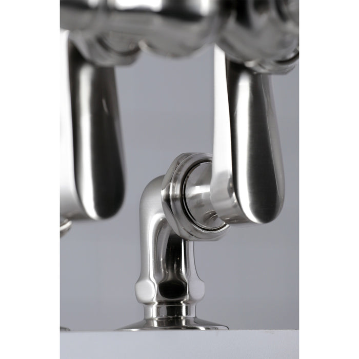 Vintage CC6013T8 Three-Handle 2-Hole Deck Mount Clawfoot Tub Faucet with Hand Shower, Brushed Nickel