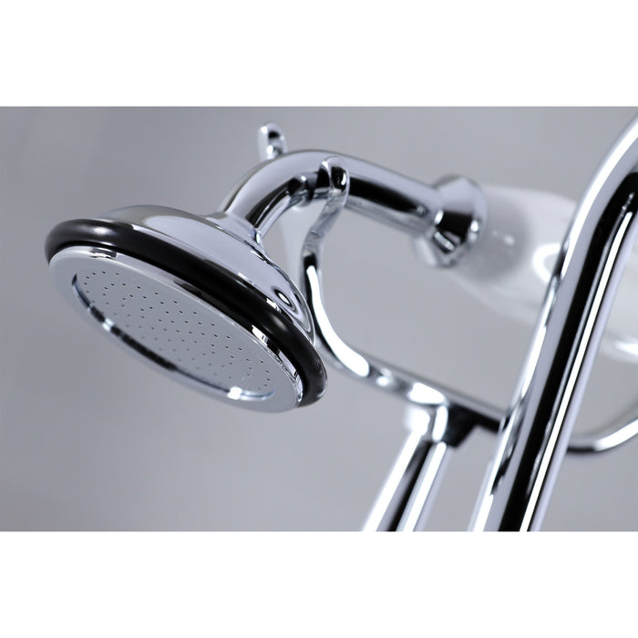 Vintage CC6018T1 Three-Handle 2-Hole Deck Mount Clawfoot Tub Faucet with Hand Shower, Polished Chrome