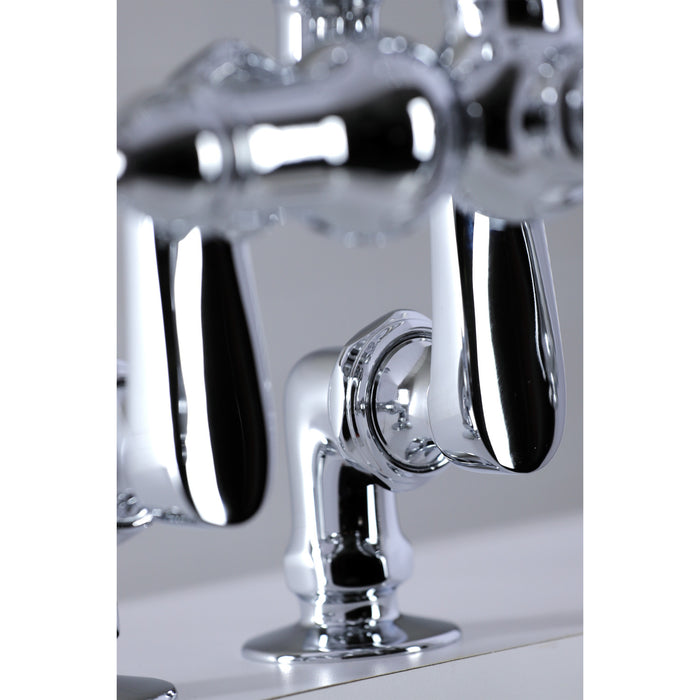 Vintage CC614T1 Three-Handle 2-Hole Deck Mount Clawfoot Tub Faucet with Hand Shower, Polished Chrome