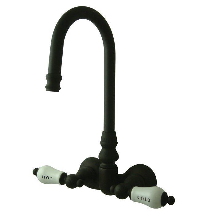Vintage CC73T5 Two-Handle 2-Hole Tub Wall Mount Clawfoot Tub Faucet, Oil Rubbed Bronze
