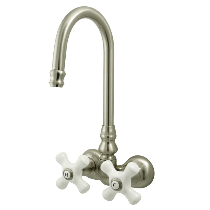 Vintage CC79T8 Two-Handle 2-Hole Tub Wall Mount Clawfoot Tub Faucet, Brushed Nickel