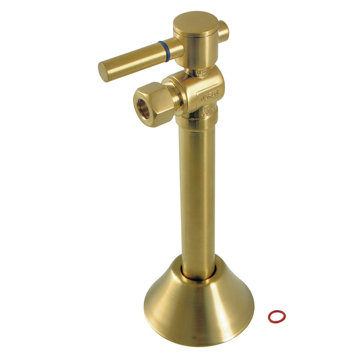 Kingston Sona CC83207DL - Vintage 1/2-Inch Sweat x 3/8-Inch O.D. Comp Angle Shut-Off Valve with 5-Inch Extension, Brushed Brass