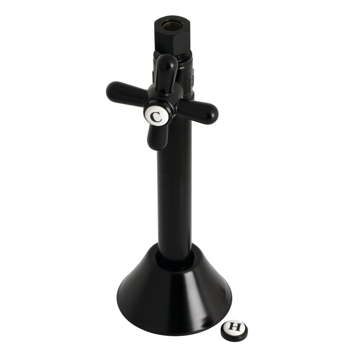 Vintage CC83250X 1/2-Inch Sweat x 3/8-Inch OD Comp Quarter-Turn Straight Stop Valve with 5-Inch Extension, Matte Black