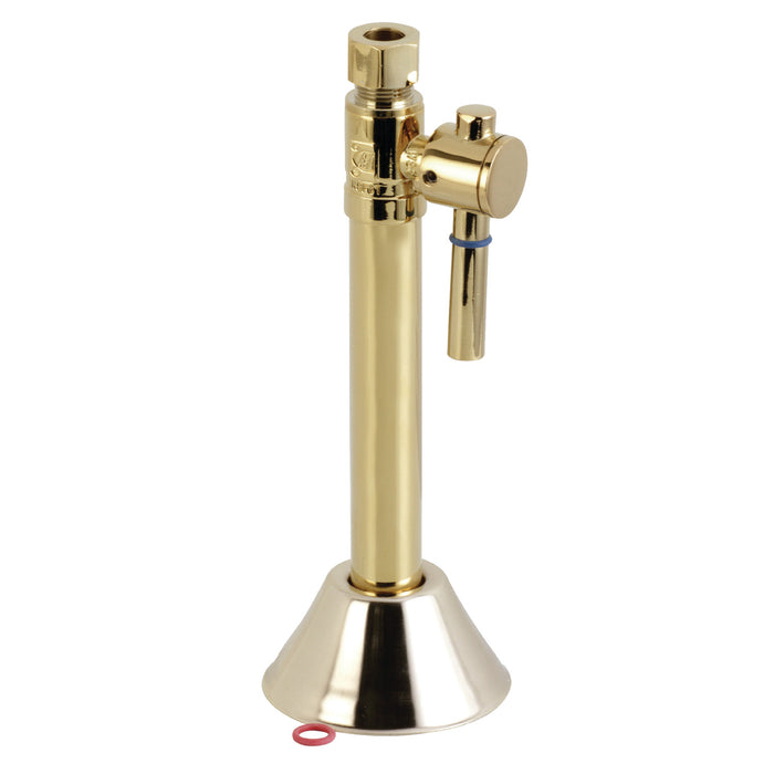 Vintage CC83252DL 1/2-Inch Sweat x 3/8-Inch OD Comp Quarter-Turn Straight Stop Valve with 5-Inch Extension, Polished Brass