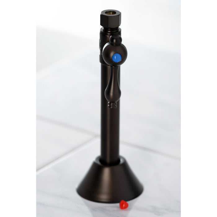 Kingston Heirloom CC83255 - Vintage 1/2-Inch Sweat x 3/8-Inch O.D. Comp Straight Shut-Off Valve with 5-Inch Extension, Oil Rubbed Bronze