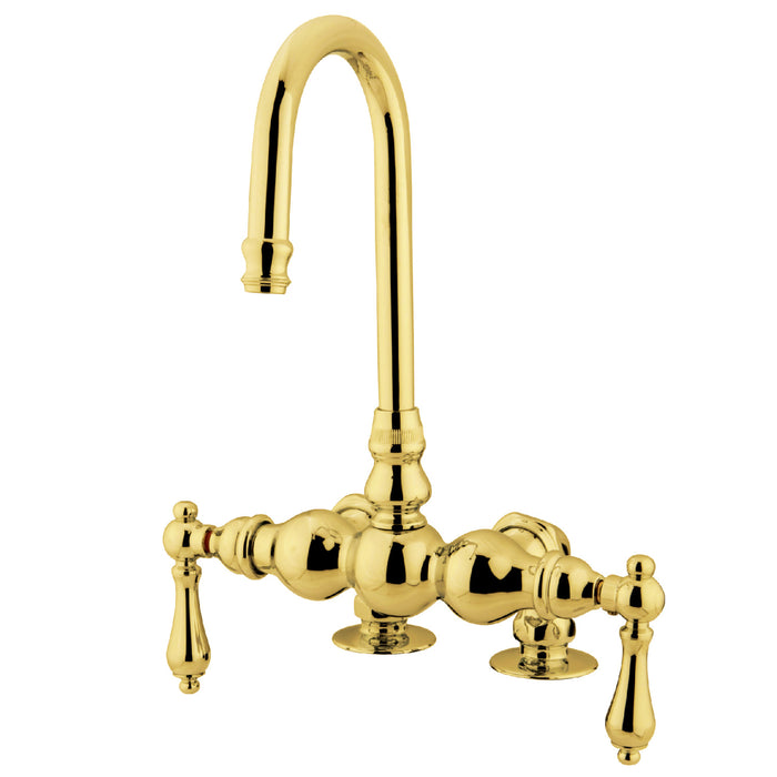 Vintage CC91T2 Two-Handle 2-Hole Deck Mount Clawfoot Tub Faucet, Polished Brass