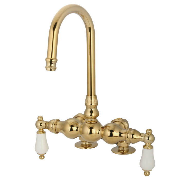Vintage CC93T2 Two-Handle 2-Hole Deck Mount Clawfoot Tub Faucet, Polished Brass