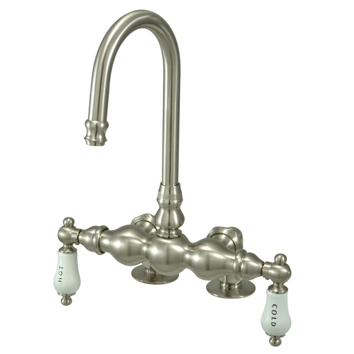 Vintage CC95T8 Two-Handle 2-Hole Deck Mount Clawfoot Tub Faucet, Brushed Nickel