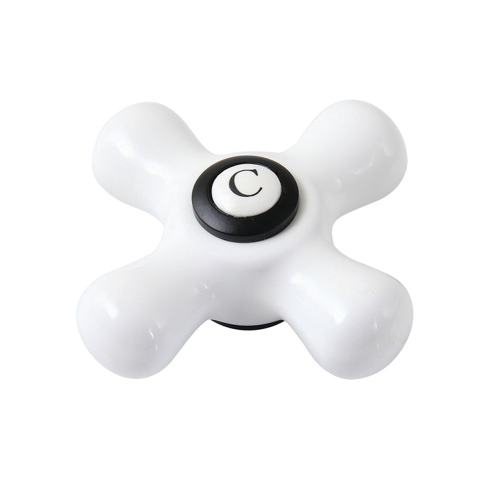 Kingston Vintage CCCX0C Porcelain Cross Handle (Cold Side), Matte Black