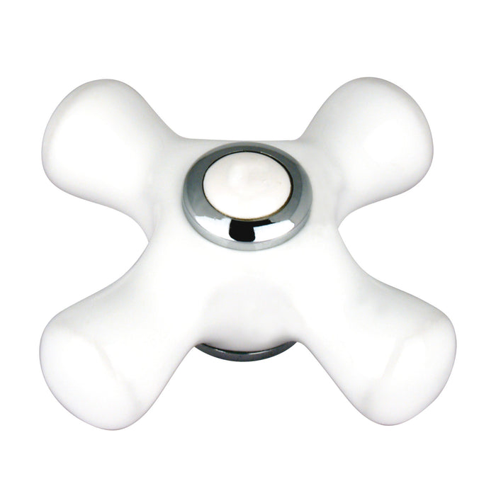CCCX1D Porcelain Cross Handle, Polished Chrome