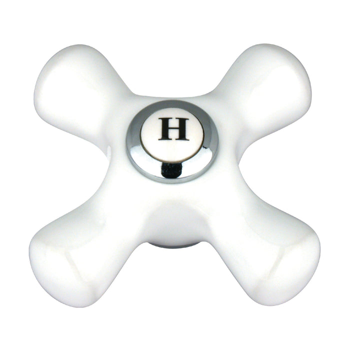 Kingston Vintage CCCX1H Porcelain Cross Handle (Hot Side), Polished Chrome