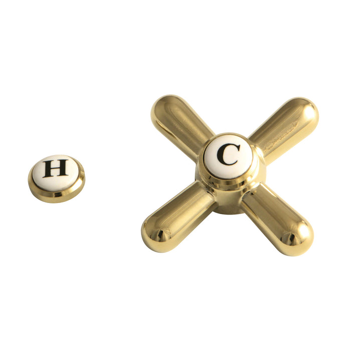 Vintage CCDVAXH2 Metal Cross Handle, Polished Brass