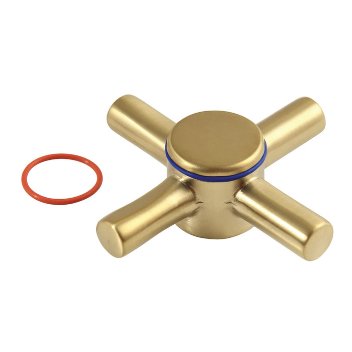 Kingston Concord CCDVDXH7 Brass Cross Handle, Brushed Brass