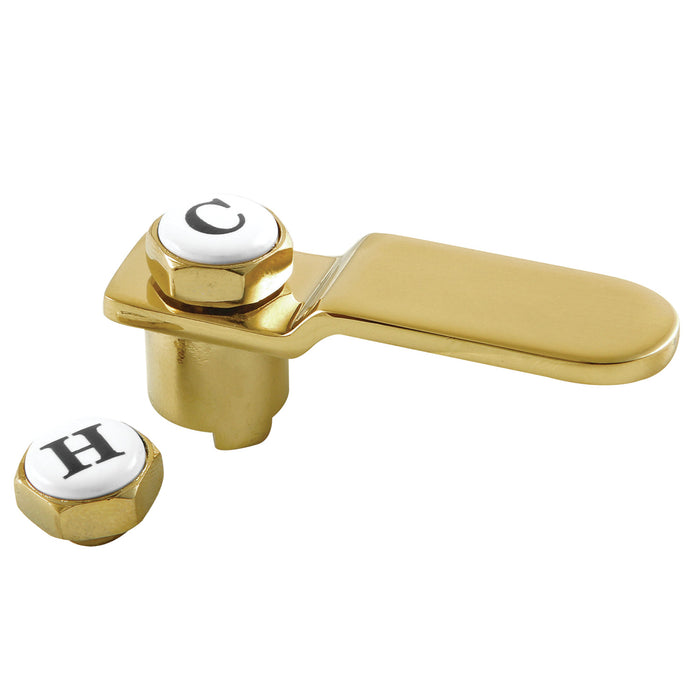 Whitaker CCDVKLLH2 Brass Lever Handle, Polished Brass