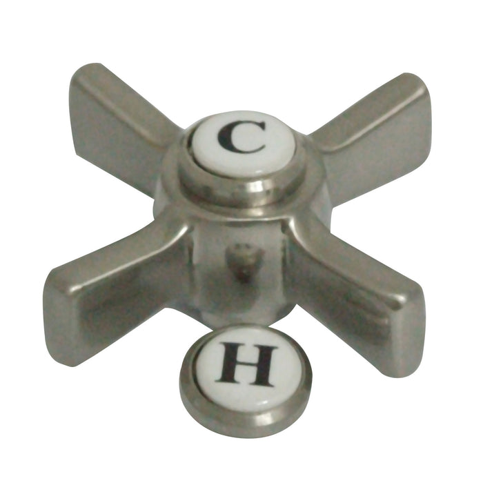 Millennium CCDVZXH8 Brass Cross Handle, Brushed Nickel