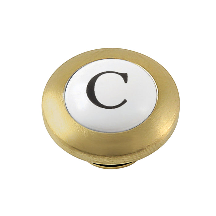 CCHICX7C Cold Handle Index Button, Brushed Brass
