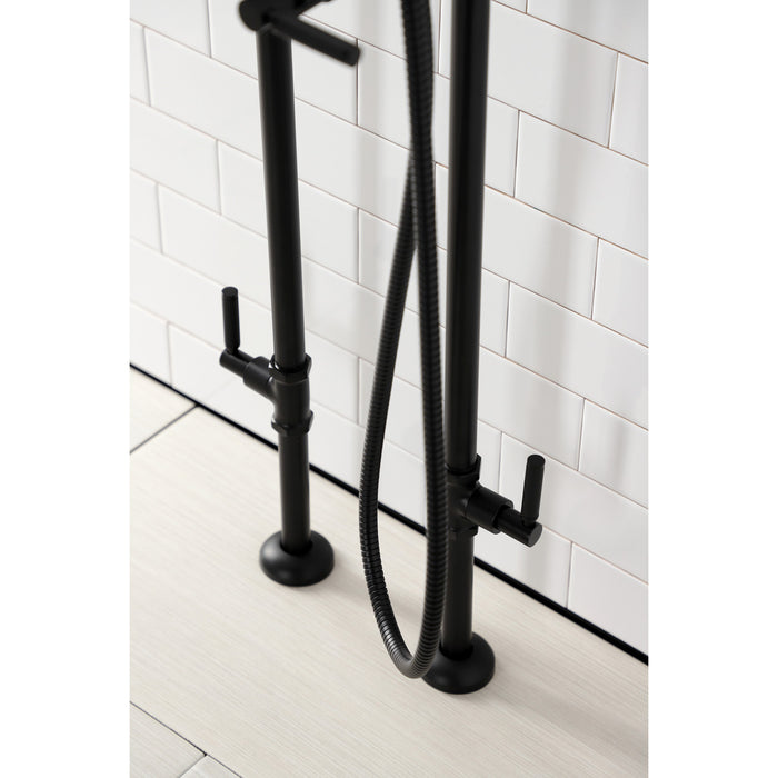 Kingston Sona CCK8100DKL - Concord Freestanding Tub Faucet with Supply Line and Stop Valve, Matte Black