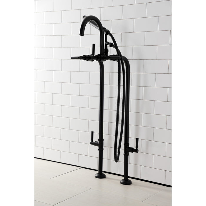 Kingston Sona CCK8100DKL - Concord Freestanding Tub Faucet with Supply Line and Stop Valve, Matte Black