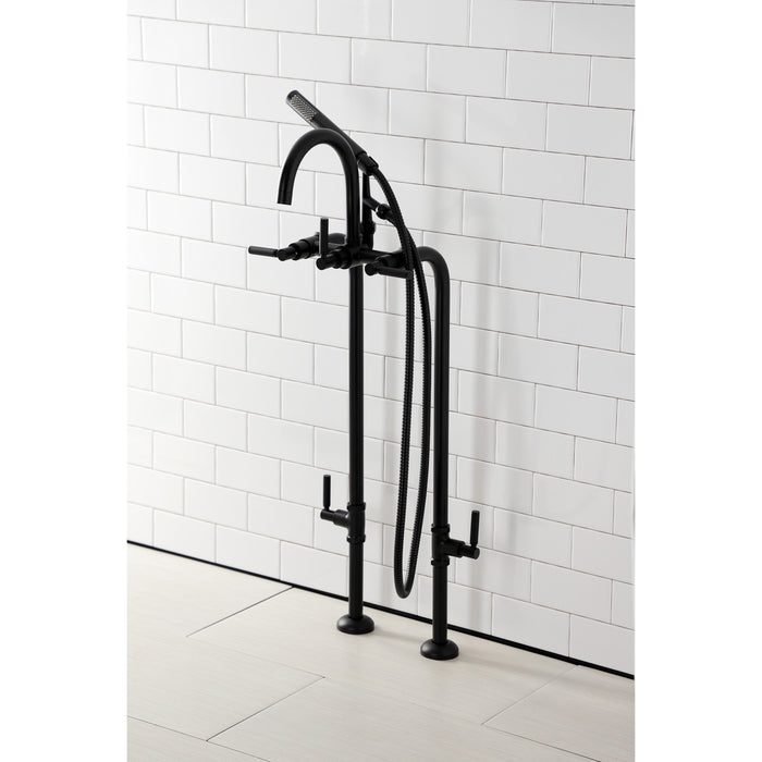 Kingston Sona CCK8100DKL - Concord Freestanding Tub Faucet with Supply Line and Stop Valve, Matte Black