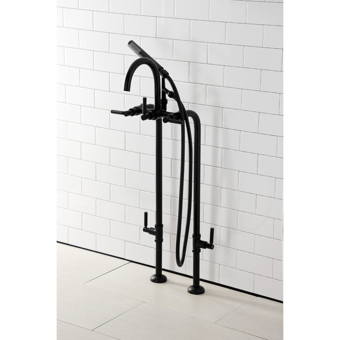 Concord CCK8100DKL Freestanding Tub Faucet with Supply Line and Stop Valve, Matte Black