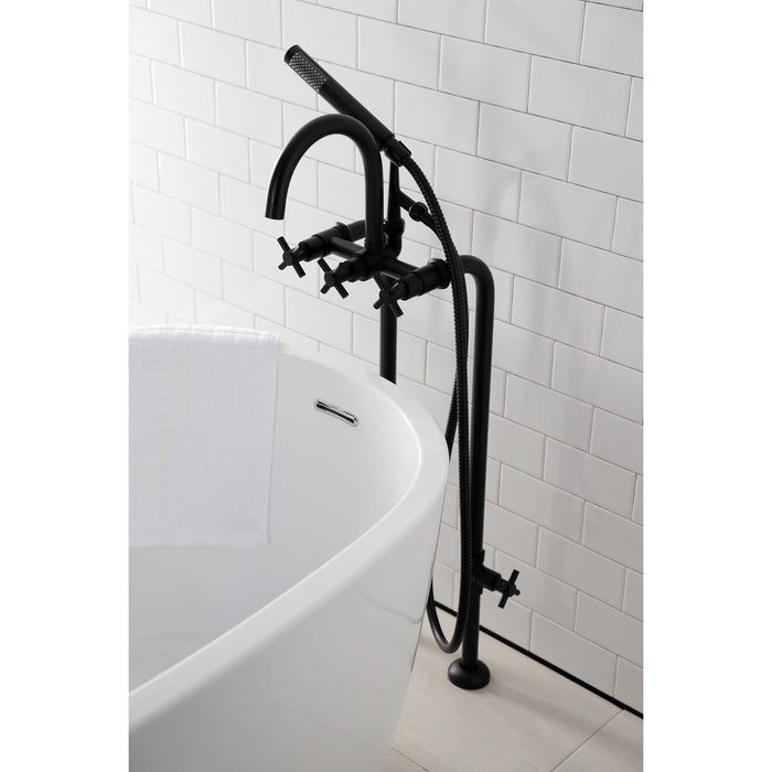 Concord CCK8100DX Freestanding Tub Faucet with Supply Line and Stop Valve, Matte Black