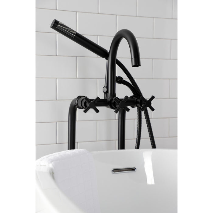 Concord CCK8100DX Freestanding Tub Faucet with Supply Line and Stop Valve, Matte Black