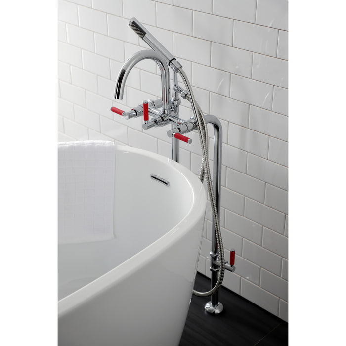 Concord CCK8101DKL Freestanding Tub Faucet with Supply Line and Stop Valve, Polished Chrome