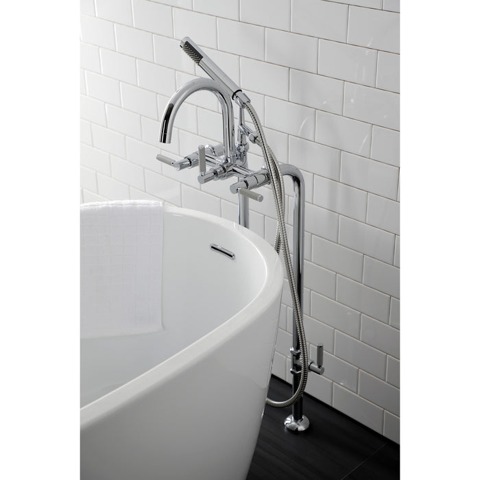 Kingston Sona CCK8101DKL - Concord Freestanding Tub Faucet with Supply Line and Stop Valve, Polished Chrome