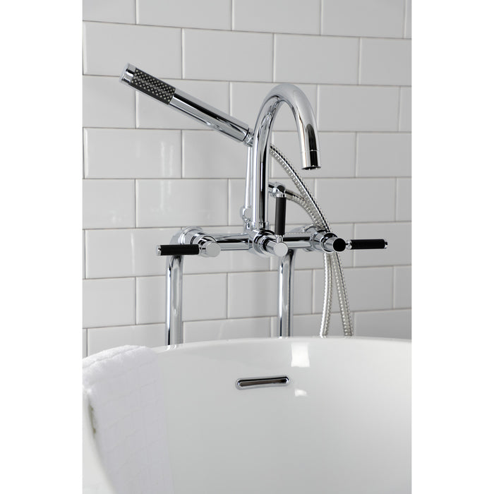 Kingston Sona CCK8101DKL - Concord Freestanding Tub Faucet with Supply Line and Stop Valve, Polished Chrome